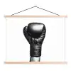 Bokshandschoen - Zwart - Hand textielposter latten blank klein -3d