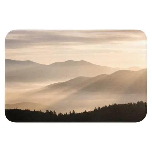 Bergen - Mist - Zonnestralen Badmat klein -3d