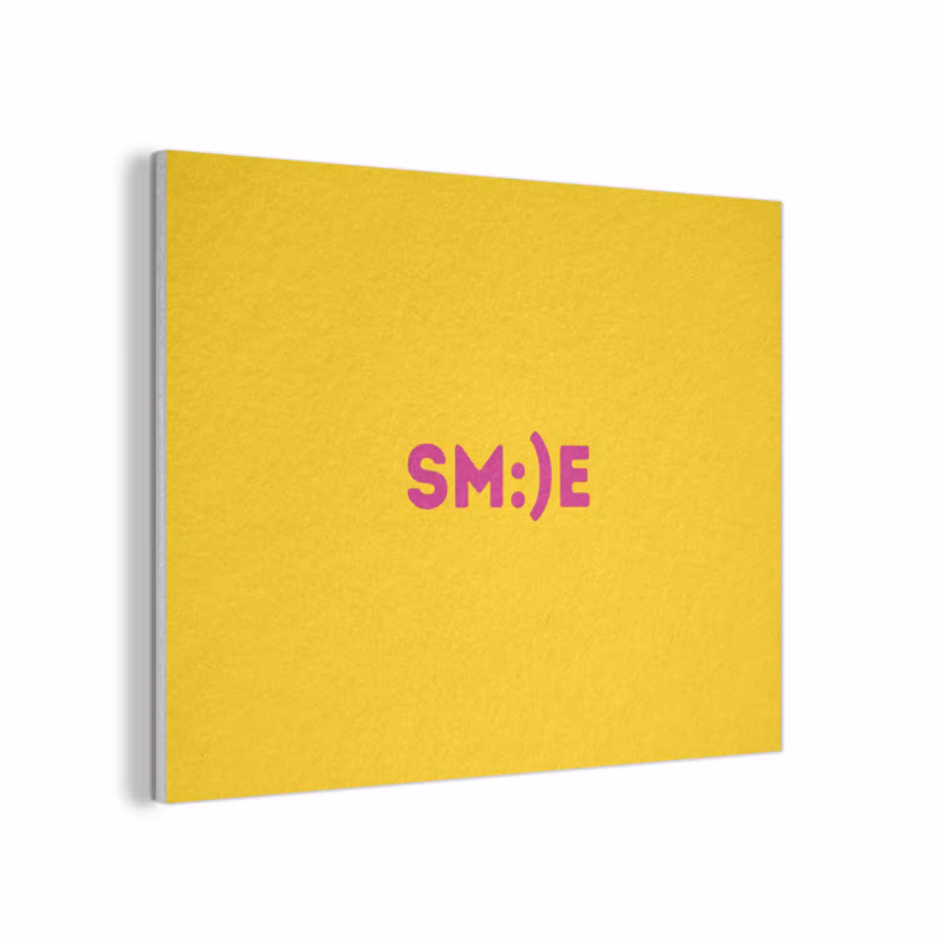 Smile - Roze - Geel PET vilt klein -3d