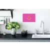 Smiley - Vrolijk - Roze Muursticker klein -keuken