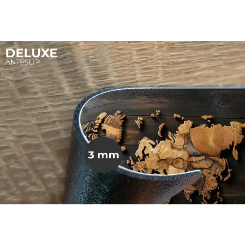 Wereldkaart -  Hout - Mozaïek Placemat vinyl groot -closeup