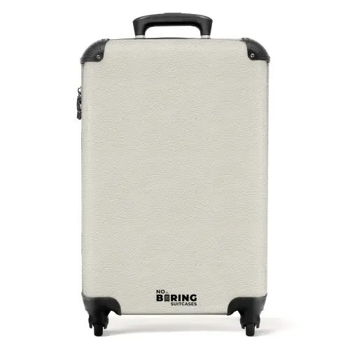 Wit leer patroon NBS - Handbagage koffer - Kinderen Unisex middel -productfoto_recht