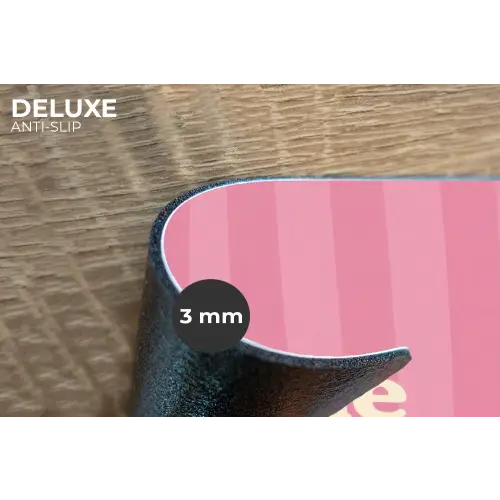 Roze - Gestreept - Belle Placemat vinyl groot -closeup