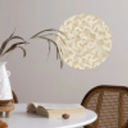 Abstract - Lijnen - Beige Wandcirkel behangsticker klein 186 -sfeer3