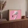 Flamingo - Roze - Koksmuts - Vogel Light Box met batterij (Wandlamp) middel -sfeer2