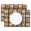 Bloemen - Retro - Bruin Placemat vinyl groot 368 -zzsfeer2_Kitchenyeah-website