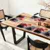 Rode zon - Rivier - brug - Bomen Placemat vinyl groot -zzsfeer4_Kitchenyeah-website