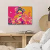 Vrouw - Zonnebril - Abstract - Oranje PET vilt klein -sfeer3