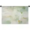 Abstract - Kunst - Wit - Groen - Modern Wandkleed katoen klein -zz3d