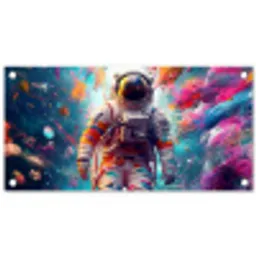Neon - Meteoriet - Neon - Astronaut tuinposter los doek klein -3d