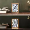 Bladeren - Klimop - Donkerblauw Light Box met kabel (Tafellamp) klein -sfeer3