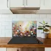 Olieverf - Bloemen - Kleurrijk - Natuur keuken achterwand spatscherm klein -sfeer2