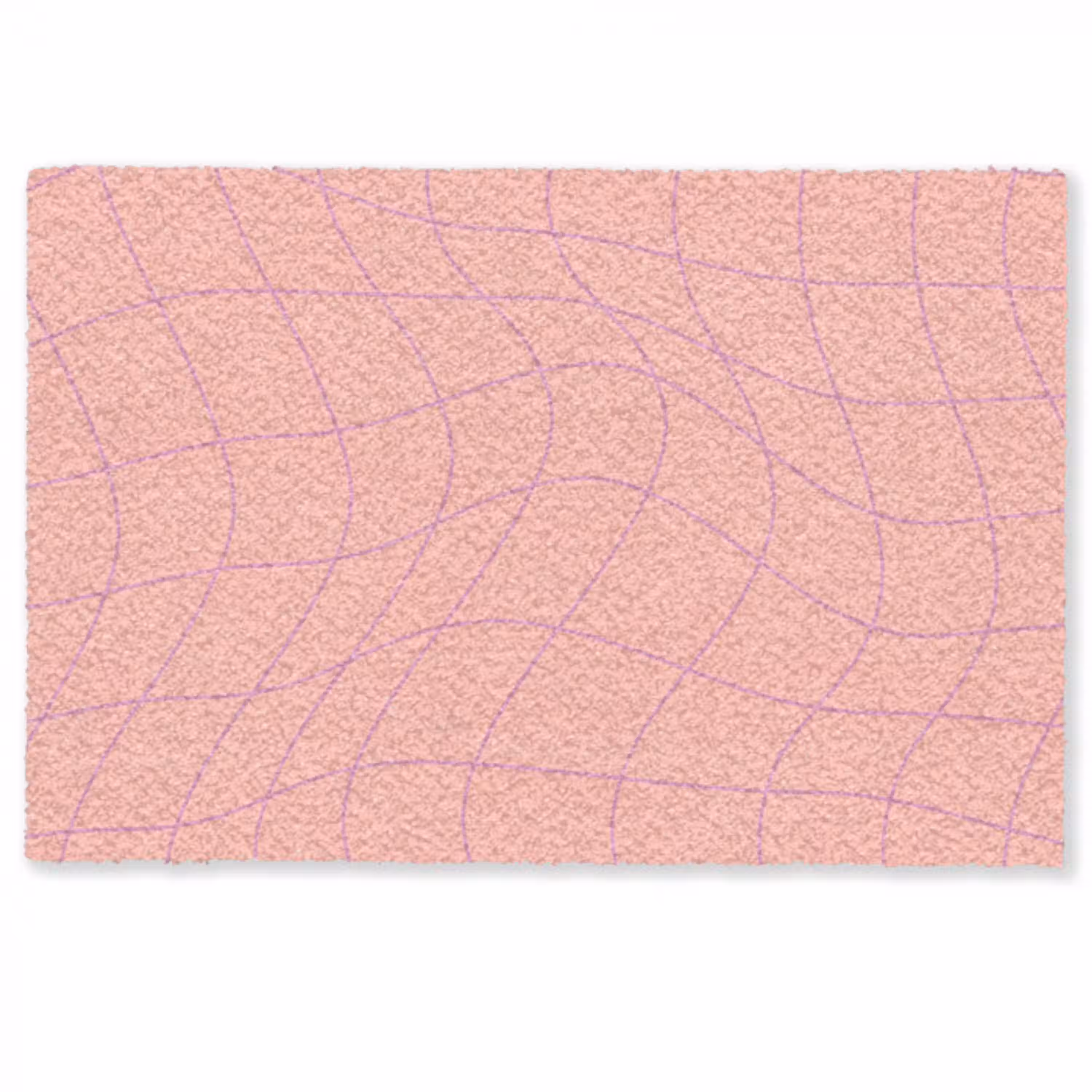 Hokjes patroon - Roze - Paars - Golvende lijnen Deurmat klein -zkaufland3d