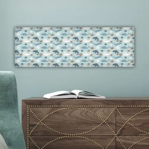 Oceaan - Walvis - Zeehond - Krab canvas 2cm klein 828 -sfeer4
