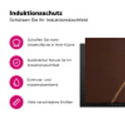 Papaverbol - Droogbloem - Bruin - Minimalistisch Inductie beschermer vinyl 3mm klein -zzzzzzz-lf-ups