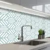 Groen - Geometrie - Patronen - Abstract keuken achterwand 2 middel 871 -3d_schuin