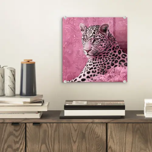 Panter - Luxe - Roze plexiglas 5mm klein -sfeer1
