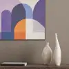 Vormen - Abstract - Grafisch - Oranje PET vilt klein -sfeer6_closeup