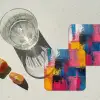 Verflook - Kunst - Modern - Abstract onderzetter kurk middel -sfeer4