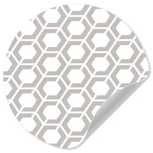 Grafisch - Patroon - Modern - Hexagon Wandcirkel behangsticker klein 186 -3d