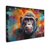 Aap - Gorilla - Graffiti - Dieren - Kleuren canvas 2cm klein -z3d