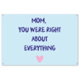 Moeder - Quote - Blauw tuinposter los doek groot -3d