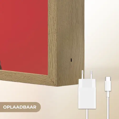 Amor - Hond  - Hartje - Rood Light Box met batterij (Wandlamp) middel -USP_websiteoplaadbaarNL