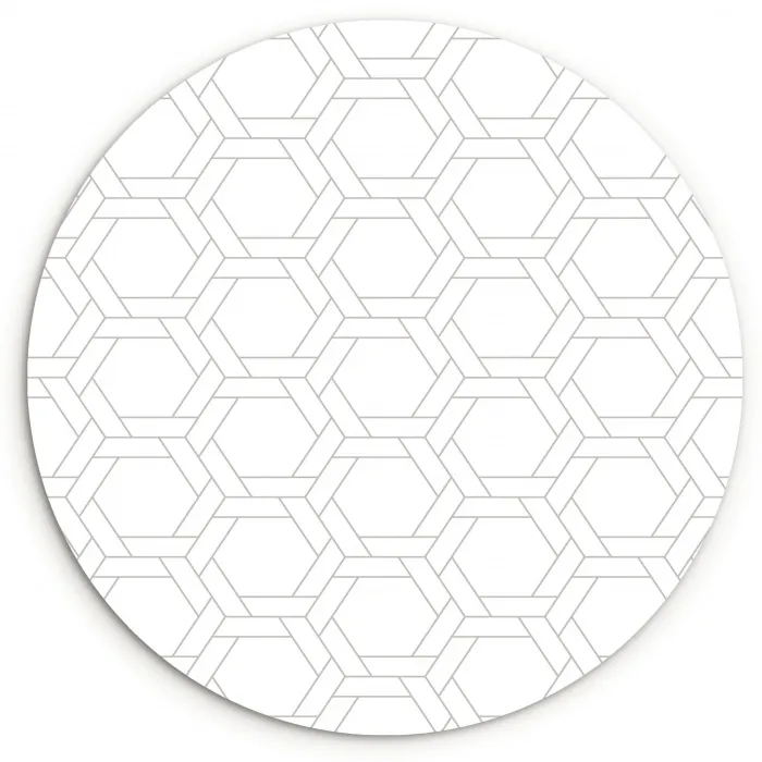 Grafisch - Patroon - Modern Wandcirkel kunststof plaat 5mm dik klein 188 -3d