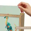 Staart - Dino - Minimalistisch - Blauw Light Box met kabel (Kinderlampje) klein -USP_websiteprintNL