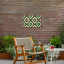 Ontwerp - Organisch - Kleurrijk Tuinposter op houten frame 2 cm dik klein 845 -sfeer3