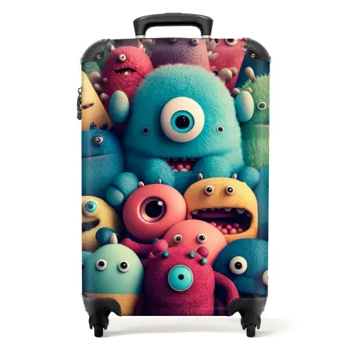 Monster Menigte Koffer - NBS - Handbagage middel -productfoto_recht