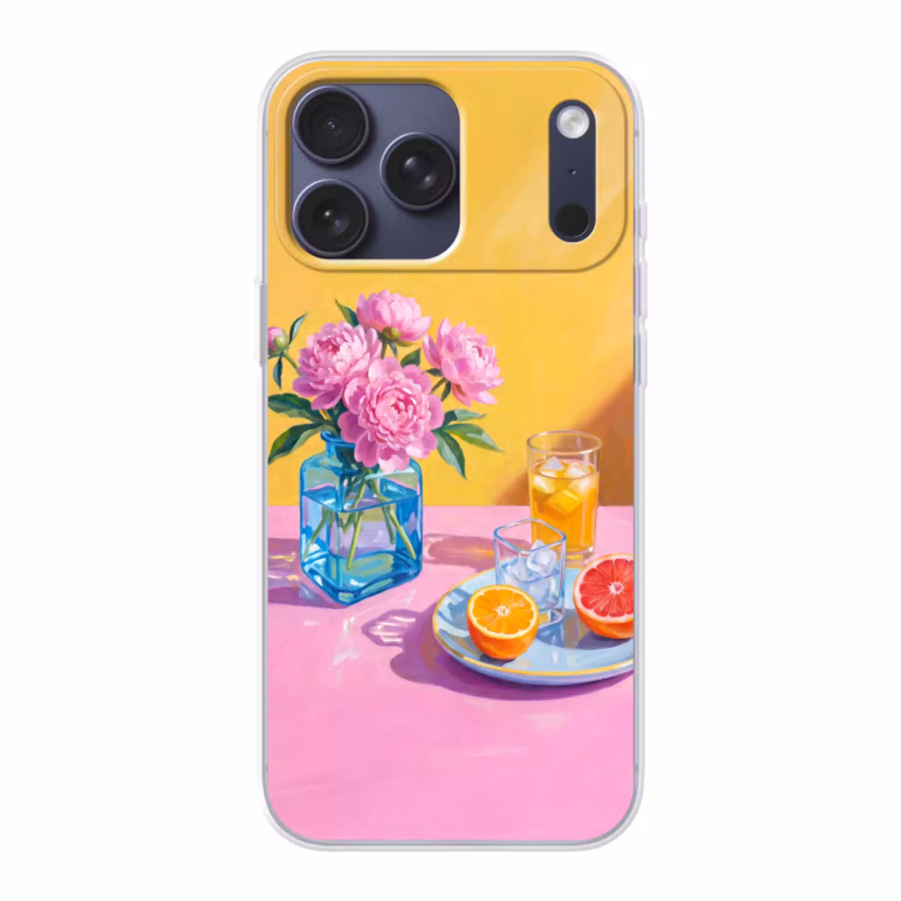 Bloemen - Roze - Modern Telefoonhoesje iPhone 17 Pro Max klein -3d