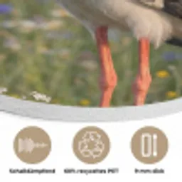 Ooienvaar - Bloemen - Weide - Kleurrijk Akoestische PET Vilt - Rond klein -closeup_DE