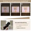 Vaas - Gestreept - Bloemen - Oranje Light Box met batterij (Wandlamp) middel -USP_dimbaarNL
