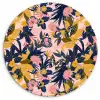 Zomer - Vlinder - Roze - Geel Wandcirkel plexiglas klein 852 -3d