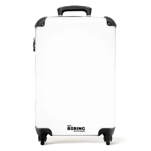Witte print NBS - Handbagage koffer - Kinderen Unisex middel -productfoto_recht