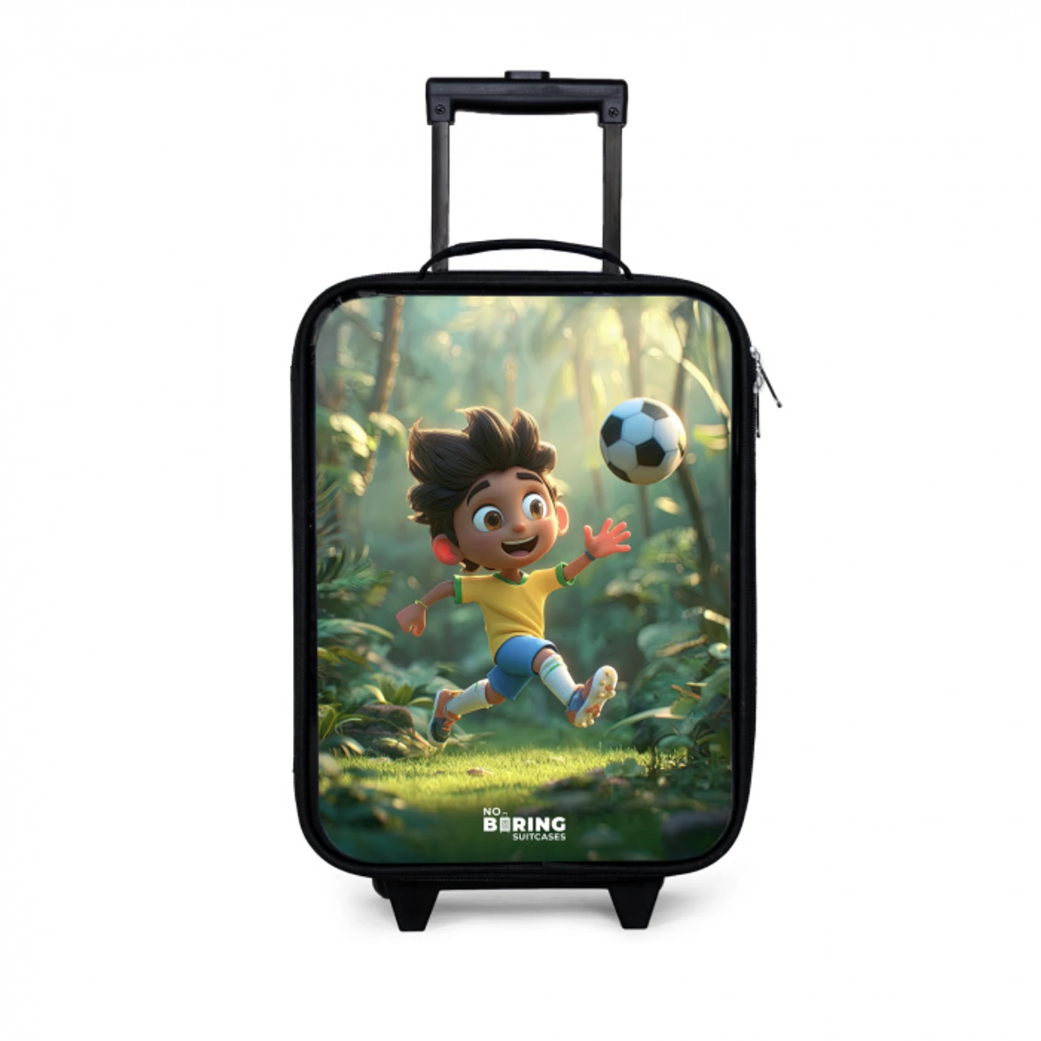 Voetbal - Jongen - Bos Kinderkoffer - Zwart klein -3d