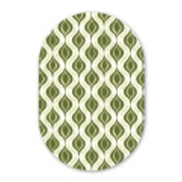 Patroon - Retro - Groen Wandcirkel Ovaal Forex klein 630 -3d