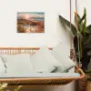 Duin - Planten - Zonsondergang - Strand - Zee tuinposter los doek klein -sfeer7