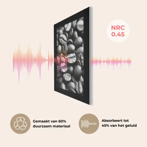 Koffiebonen - Zwart - Vintage PET vilt klein -USP_NL