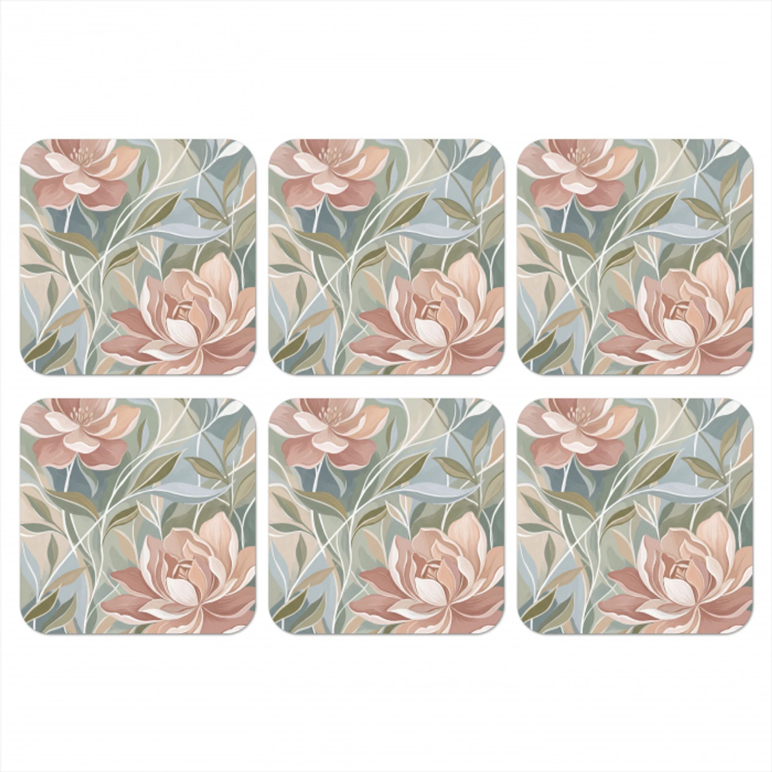 Elegant - Romantiek - Roze onderzetter kurk middel -3d