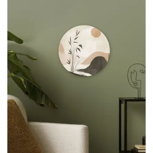 Japandi - Landschap - Beige Wandcirkel plexiglas klein -sfeer3