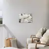 Deken - Wit - Boomstronk - Winter - Sneeuw Tuinposter op houten frame 2 cm dik klein -sfeer1