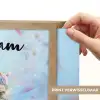 Fee - Bloemen - Sprookje - Blauw Light Box met batterij (Wandlamp kind) middel -USP_websiteprintNL