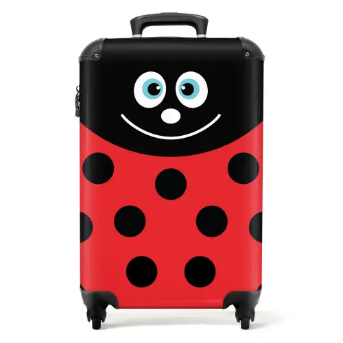 Dierenportret - Lieveheersbeestje - rood NBS - Handbagage koffer - Unisex middel -productfoto_recht