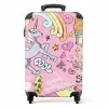 Unicorn doodles NBS - Handbagage koffer - Unisex middel -productfoto_recht