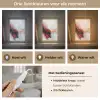 Rood - Abstract - Goud - Modern Light Box met kabel (Tafellamp) klein -USP_lichtkleurNL