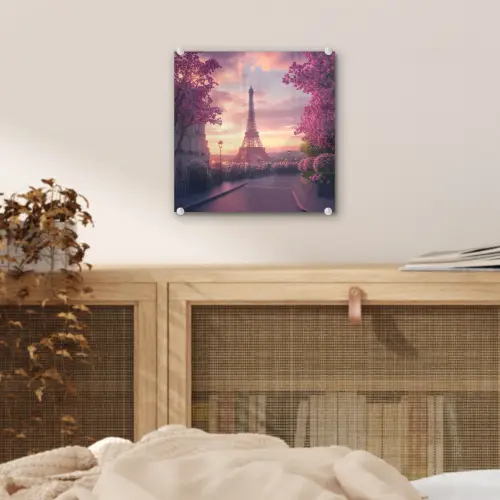 Eiffeltoren - Parijs - Roze plexiglas 5mm klein -sfeer4