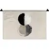 Cirkels - Strepen - Minimalistisch - Zwart Wandkleed katoen klein -zz3d