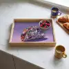Edelstenen - Glitters - Paars - Kleurrijk Dienblad Rechthoek middel -sfeer2